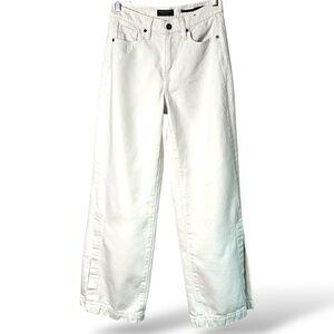 BANANA REPUBLIC Premium Denim Cotton Blend High Rise Wide Leg Jeans w/ Slits 26P